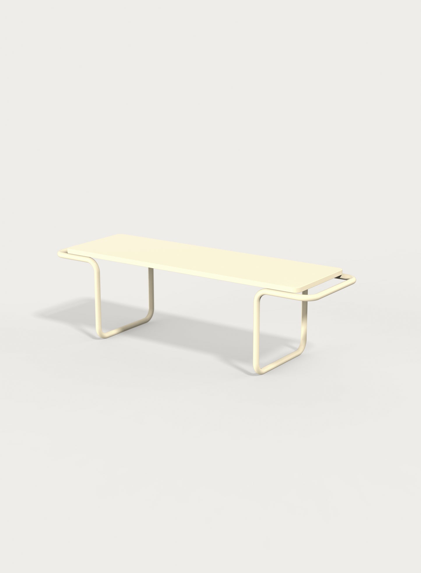 The white ceramic coffee table