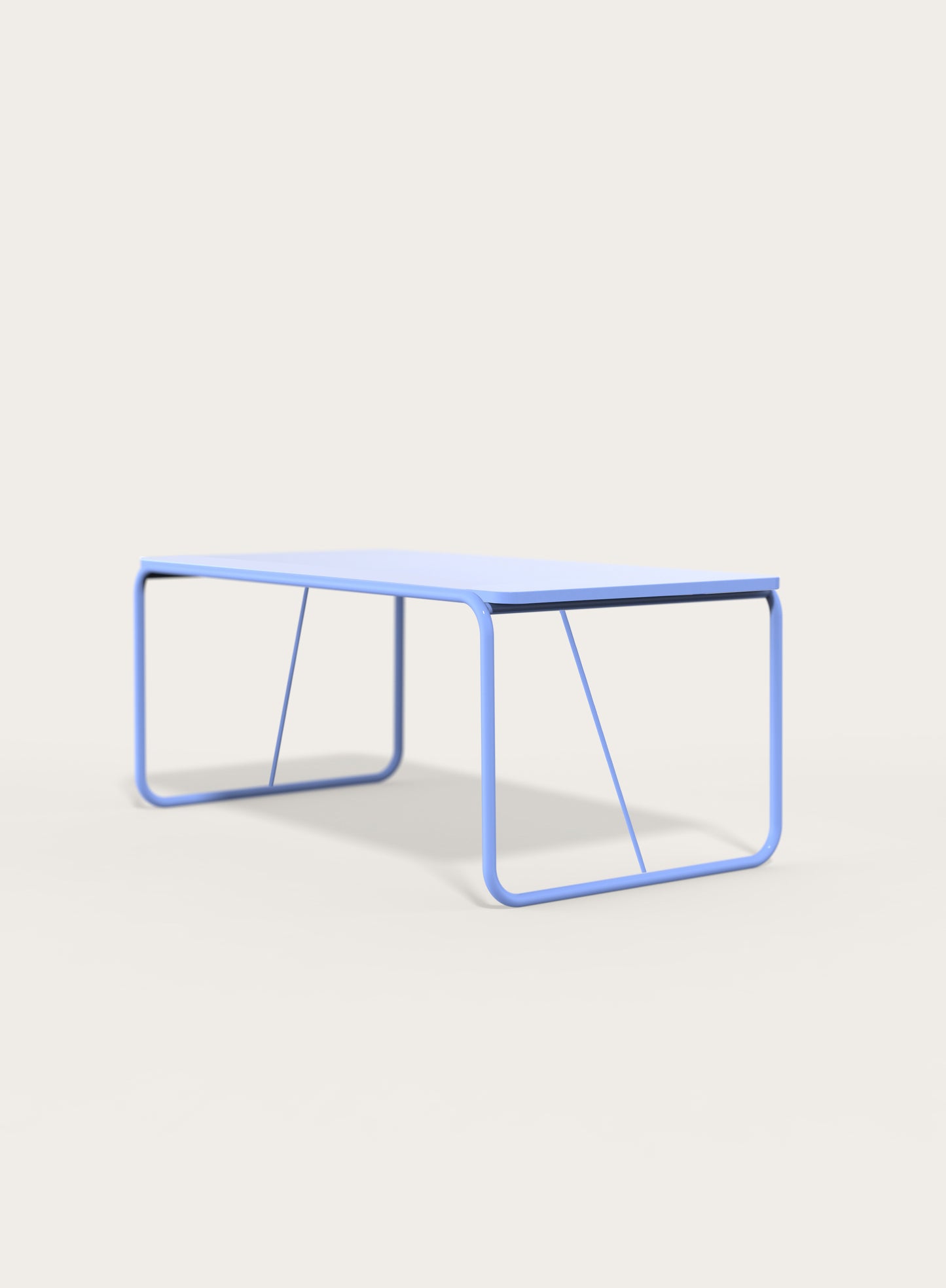 La table de salle à manger bleu barbeau
