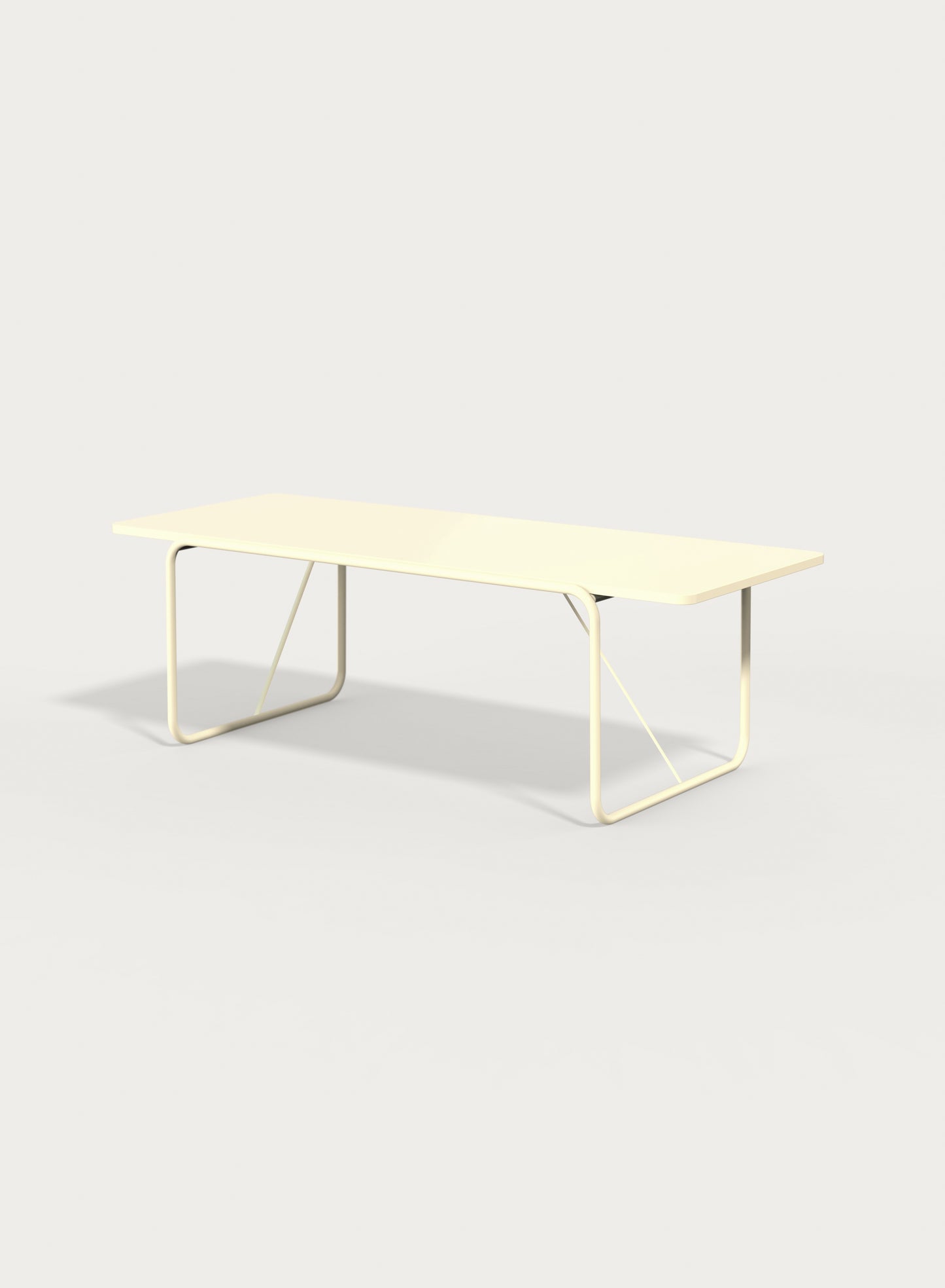 The ceramic white large dining table