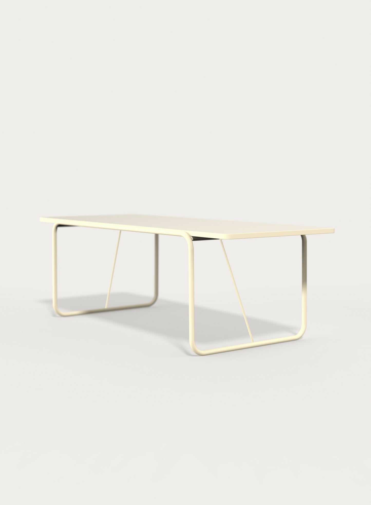 The ceramic white large dining table